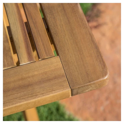 Positano Rectangle Acacia Wood Foldable Dining Table - Natural Finish - Christopher Knight Home