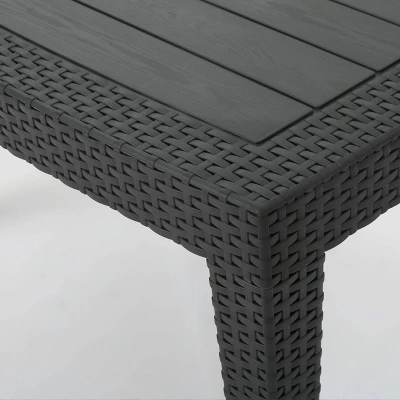 Daytona 4pc Faux Wicker Chat Set - Charcoal - Christopher Knight Home