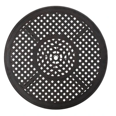 Alfresco Round Cast Aluminum Dining Table - Bronze Christopher Knight Home