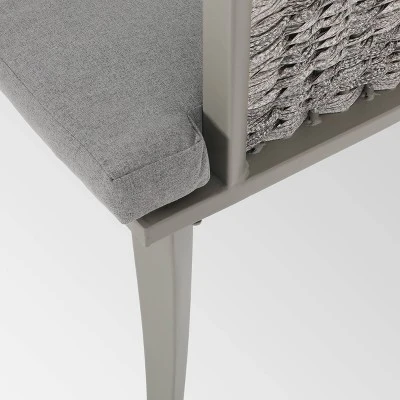 Pebble 3pc Wicker Boho Chat Set - Gray - Christopher Knight Home