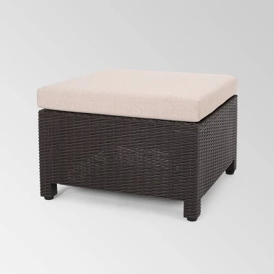 Waverly 5pc Faux Wicker Chat Set Dark Brown/Beige - Christopher Knight Home