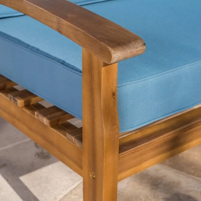 Peyton 2pc Acacia Wood Loveseat & Coffee Table Set - Christopher Knight Home