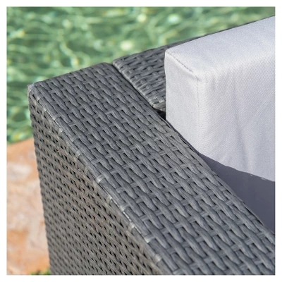 Murano Set of 2 Wicker Club Chair - Gray - Christopher Knight Home