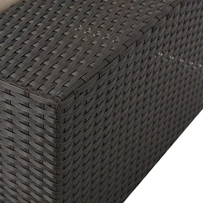 Santa Cruz 8pc Wicker Sectional - Dark Brown - Christopher Knight Home