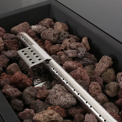 Adio Rectangular 40" Light Weight Concrete Gas Fire Pit Light Gray - Christopher Knight Home