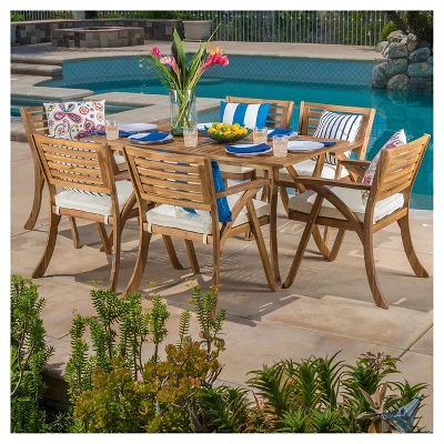 Hermosa 7pc Acacia Dining Set - Christopher Knight Home