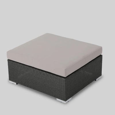 Santa Rosa 9pc Wicker Patio Sectional Sofa Set - Gray/Silver - Christopher Knight Home