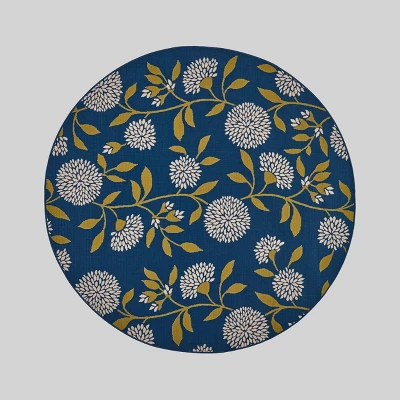 Viola Floral Outdoor Rug Blue/Green - Christopher Knight Home