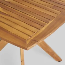 Stamford Square Acacia Wood Dining Table With X Base - Teak - Christopher Knight Home