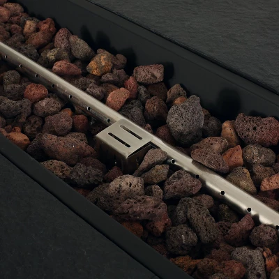 Meyer Outdoor 50000 BTU Light Weight Concrete Rectangular Fire Pit Brown - Christopher Knight Home