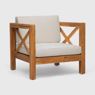 Brava Acacia Wood Club Chair - Christopher Knight Home