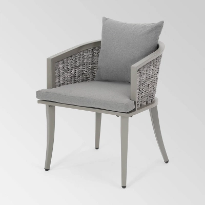 Pebble 3pc Wicker Boho Chat Set - Gray - Christopher Knight Home