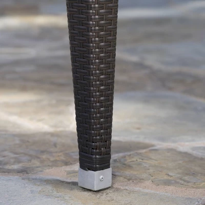 Antigua 9pc Wicker Outdoor Patio Dining Set - Brown - Christopher Knight Home