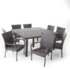 Fiona 9pc Wicker Dining Set - Brown - Christopher Knight Home