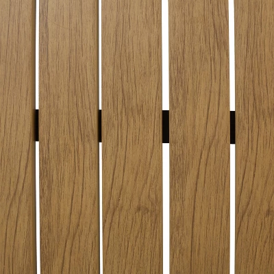 Doheny Rectangular Outdoor Aluminum Dining Table Natural/Black - Christopher Knight Home