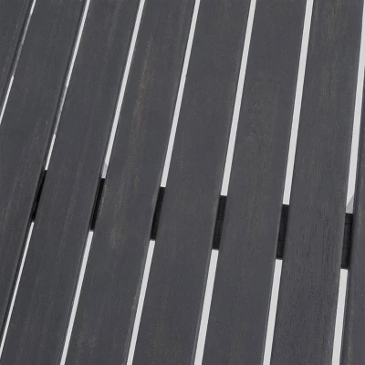 Polaris Acacia Wood Rectangle Bar Table Dark Gray - Christopher Knight Home