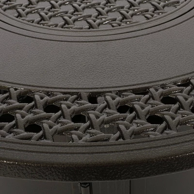 Ontario Outdoor Round Aluminum Fire Pit Hammered Bronze - Christopher Knight Home