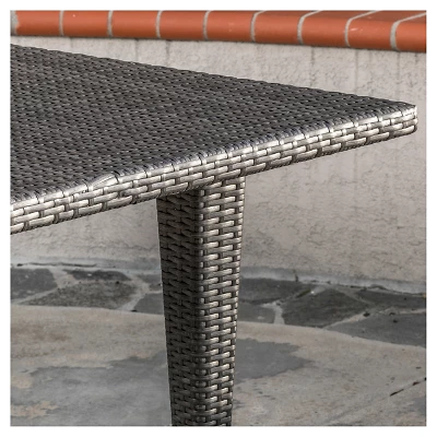 Malta 7pc Wicker Patio Dining Set with Cushions - Gray - Christopher Knight Home