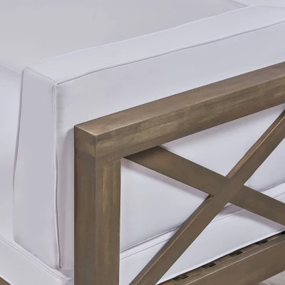 Brava 8pc Acacia Wood Sectional Sofa Set - Christopher Knight Home