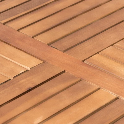 Nora 7pc Acacia & Wicker Dining Set - Teak/Brown - Christopher Knight Home