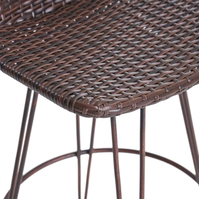 Penley 3pc Acacia Wood Industrial Bar Set Teak - Christopher Knight Home