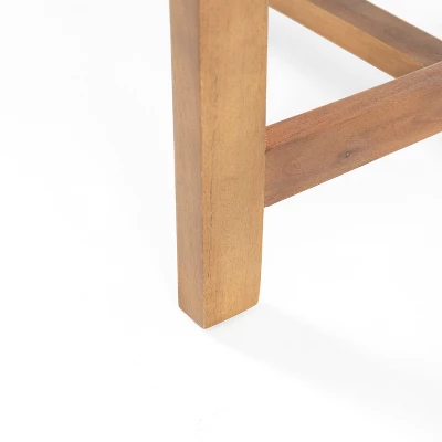 Panama 8pc Acacia Wood Chat Set with Coffee Table - Teak/Dark Gray - Christopher Knight Home