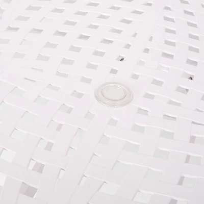 Phoenix Rectangle Aluminum Dining Table - White - Christopher Knight Home