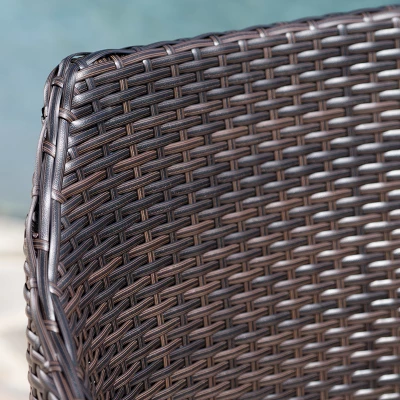 Iona 3pc Wicker Chat Set - Multibrown/Beige - Christopher Knight Home