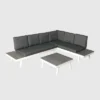 3pc Irma Aluminum Patio Sofa Sectional - White - Christopher Knight Home