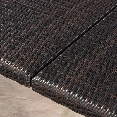 Fiona 9pc Wicker Dining Set - Brown - Christopher Knight Home