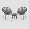 3pc Pigment Iron Modern Boho Chat Set Gray - Christopher Knight Home