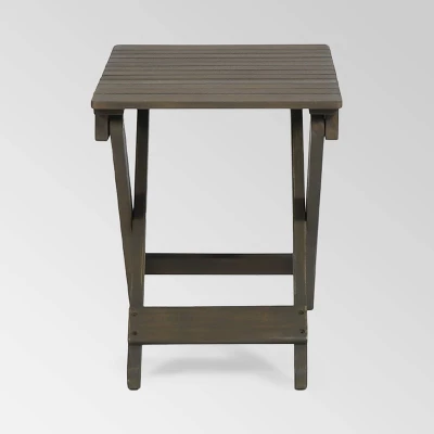 Malibu Folding Side Table - Gray - Christopher Knight Home