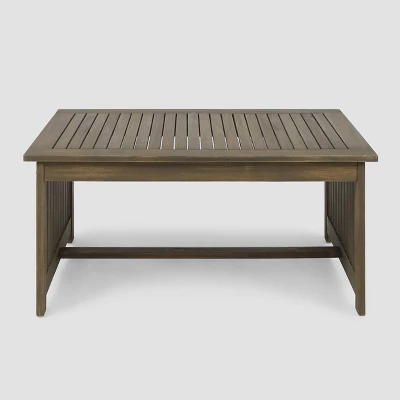 Carolina 5pc Acacia Wood Sofa Set - Gray/Cream - Christopher Knight Home