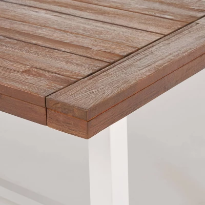 Espanola 9pc Wood and Wicker Dining Set Dark Brown/Multibrown - Christopher Knight Home