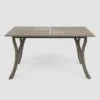 Hermosa Rectangular Acacia Wood Dining Table - Gray - Christopher Knight Home