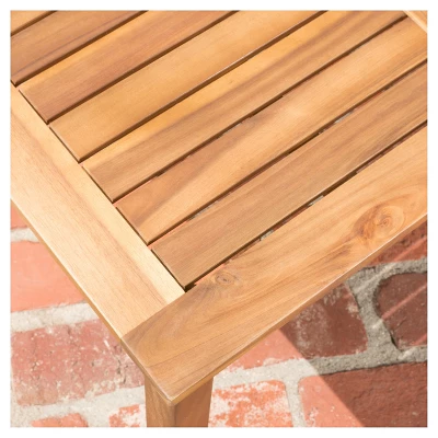 Perla 6pc Acacia Wood Patio Chat Set w/ Water Resistant Cushions - Cream - Christopher Knight Home