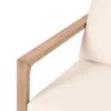 2pk Stefan Outdoor Acacia Wood Club Chairs With Cushions Brown/Beige - Christopher Knight Home
