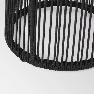 Moonstone Rope Weave Modern Side Table - Black - Christopher Knight Home