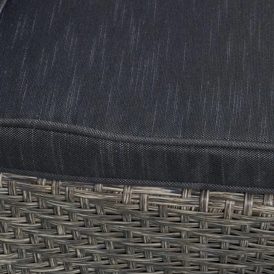 Larchmont Wicker Swivel Chair - Mixed Black/Dark Gray - Christopher Knight Home