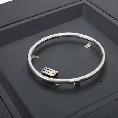 Aidan 40" Light Weight Concrete Gas Fire Pit Table With Tank Holder Square - Christopher Knight Home