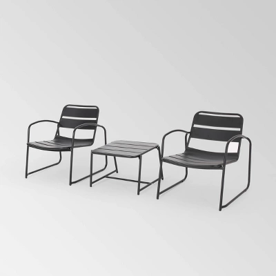 Cowan 3pc Iron Modern Chat Set - Christopher Knight Home