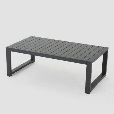 Navan 6pc Aluminum Sofa Set - Black/Dark Gray - Christopher Knight Home