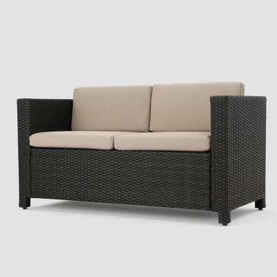 Puerta 9 Piece Wicker Seating Set -Brown/Beige - Christopher Knight Home