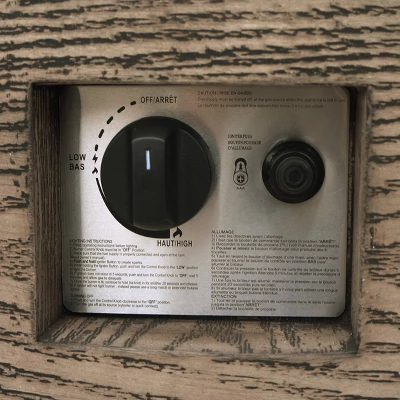 Aidan Outdoor 50000 BTU Iron Rectangular Fire Pit Wood Pattern Brown - Christopher Knight Home