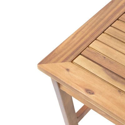 Panama 8pc Acacia Wood Chat Set with Coffee Table - Teak/Dark Gray - Christopher Knight Home