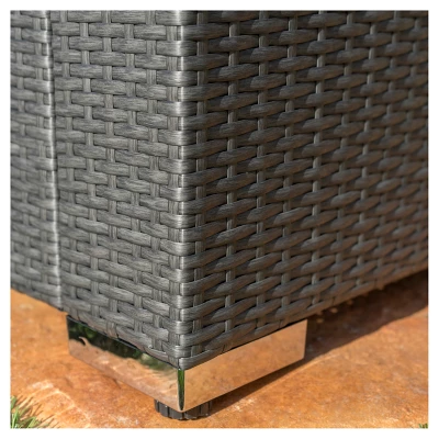 Murano Set of 2 Wicker Club Chair - Gray - Christopher Knight Home