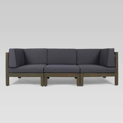 Brava 3pc Acacia Modular Sofa - Christopher Knight Home
