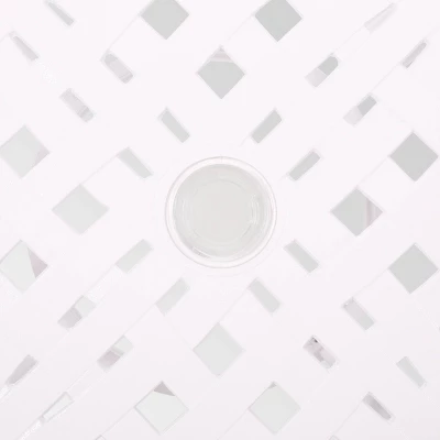 Phoenix Square Cast Aluminum Dining Table - White - Christopher Knight Home