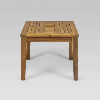 3pc Hampton Wood and Wicker Patio Set - Christopher Knight Home