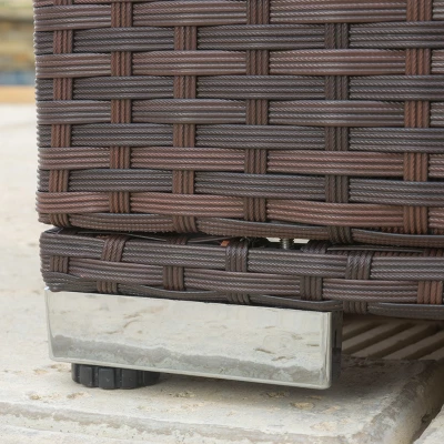 Murano Set of 2 Wicker Patio Club Chairs With Cushions - Brown - Christopher Knight Home